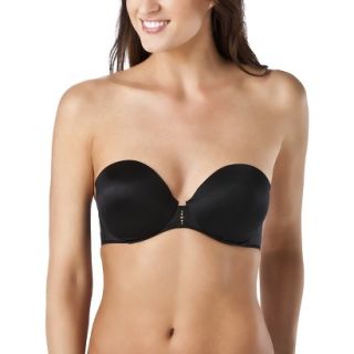 Self Expressions By Maidenform 2X Sexy Push Up Strapless Bra   Black 34A