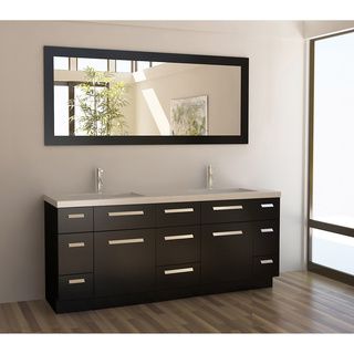 Design Element Design Element Moscony Espresso 72 inch Double Sink Vanity Set Espresso Size Double Vanities