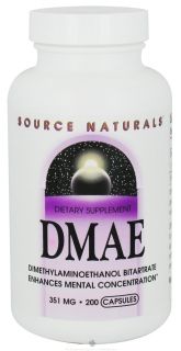 Source Naturals   DMAE 351 mg.   200 Capsules