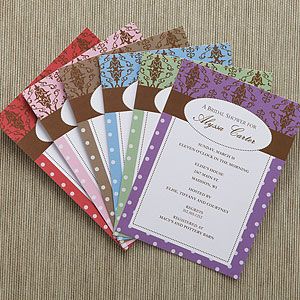 Bridal Damask Personalized Party Invitations