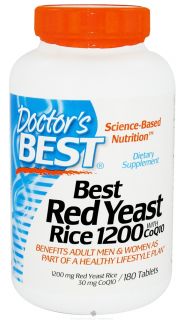 Doctors Best   Best Red Yeast Rice with CoQ10 1200 mg.   180 Tablets