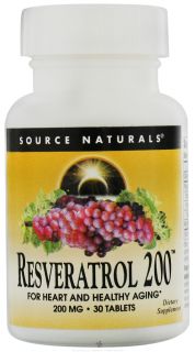 Source Naturals   Resveratrol 200 200 mg.   30 Tablets