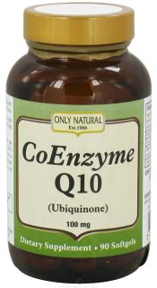 Only Natural   CoEnzyme Q10 100 mg.   90 Softgels