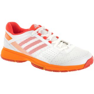 adidas Barricade Team 3: adidas Womens Tennis Shoes White/Coral/Joy Orange