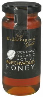 Wedderspoon Organic   100% Raw Organic Active Beechwood Honey   11.46 oz.