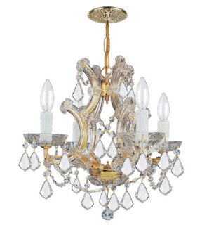 Maria Theresa 4 Light Mini Chandeliers in Gold 4474 GD CL MWP