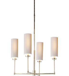 Thomas Obrien Ziyi 4 Light Chandeliers in Polished Silver TOB5015PS NP