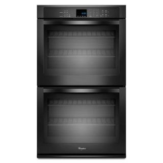 Whirlpool 27 in. Double Electric Wall Oven Self Cleaning in Black WOD51EC7AB