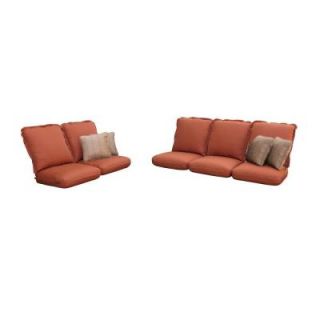 Thomasville Messina Canvas Paprika Replacement Outdoor Sectional Cushion and Throw Pillow Set FG MNSECTCUSH CP
