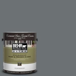 BEHR Premium Plus Ultra 1 Gal. #UL260 21 Antique Tin Semi Gloss Enamel Exterior Paint 585301