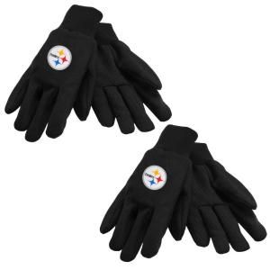 Forever Collectibles NFL License Pittsburgh Steelers Team Work Glove Large 2 Pack GLVWKNF11PS