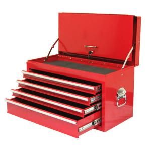 Excel 26 in. 4 Drawer Steel Top Chest in Red TB2060BBS A Red