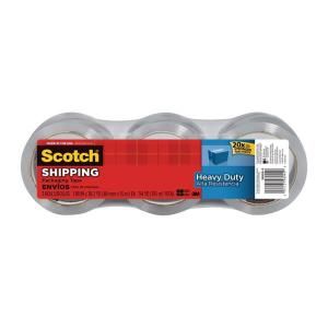 Scotch 1.88 in. x 54.6 yds. Heavy Duty Shipping Packaging Tape (3 Pack) 3850S 3 DC