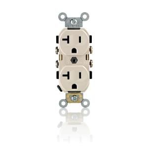 Leviton 20 Amp Commercial Duplex Outlet   Light Almond R56 CBR20 00T