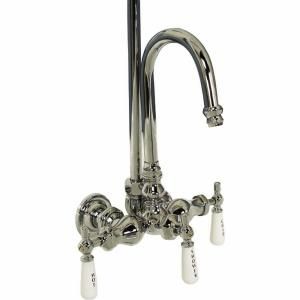 Pegasus 3 Handle Claw Foot Tub Diverter Faucet without Hand Shower for Acrylic Tub in Polished Chrome 4000 PL CP