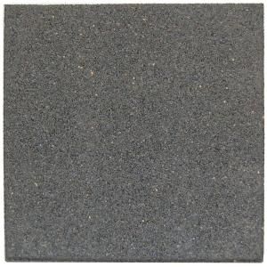 Envirotile 18 in. x 18 in. Gray/Black Rubber Flat Profile Paver MT5000698