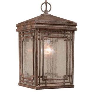 Hampton Bay Larkin Street Hanging 1 Light Outdoor Vintage Rust Lantern DISCONTINUED HD324103