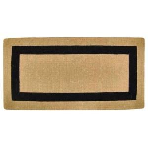 Creative Accents Single Picture Frame Black 36 in. x 72 in. HeavyDuty Coir Door Mat 02178
