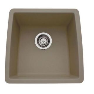 Blanco Performa Undermount Composite 17.5x17x9 in. 0 Hole Single Bowl Kitchen Sink in Truffle 441288