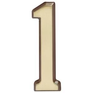 Whitehall Products 4 in. Satin Brass Number 1 12801