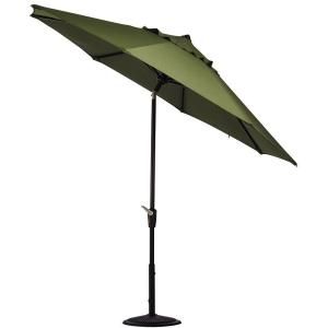 Home Decorators Collection 6 ft. Auto Tilt Patio Umbrella in Cilantro Sunbrella with Black Frame 1548730600