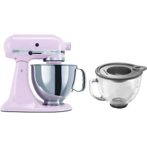 KitchenAid Artisan Series 5 qt. Stand Mixer in Pink with Additional Glass Bowl KSM150PSPK 3 KIT
