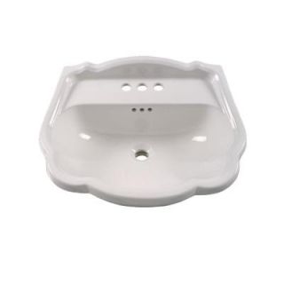 American Standard Repertoire 6 in. Pedestal Bathroom Sink Basin in White 0240.008.020