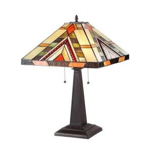 Chloe Lighting Braxton 23 in. Tiffany Style Mission Bronze Table Lamp CH33264MS16 TL2