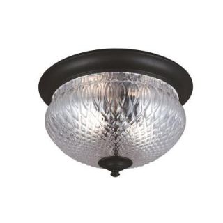 Sea Gull Lighting Garfield Park 2 Light Outdoor Black Ceiling Flush Mount with Clear Glass 7826402 12