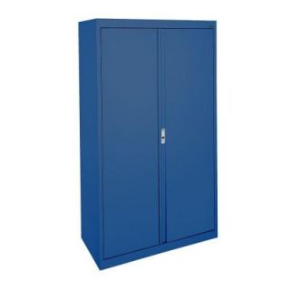 Sandusky System Series 30 in. W x 64 in. H x 18 in. D Double Door Storage Cabinet with Adjustable Shelves in Blue HA3F301864 06