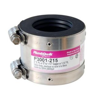 Fernco 1 1/2 in. x 2 in. EPDM Rubber Shielded Coupling P3001 215