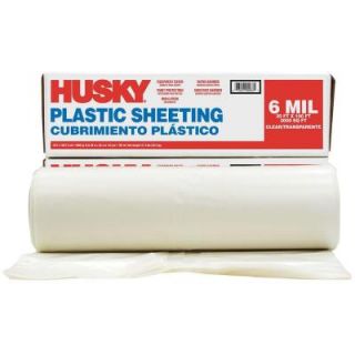 Husky 20 ft. x 100 ft. Clear 6 mil Polyethylene Sheeting CFHK0620C
