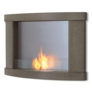 Real Flame Meridian 38 in. Wall Mount Gel Fuel Fireplace in Pebble Gray DISCONTINUED 730 PG