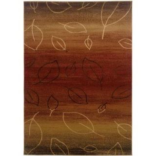 LR Resources Contemporary Cherry and Light Brown 1 ft. 10 in. x 3 ft. 1 in. Plush Indoor Area Rug LR80904 CYBW23