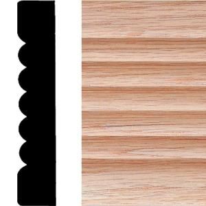 House of Fara 3/4 in. x 4 in. x 7 ft. Oak Ribbed Fluted Casing 9738
