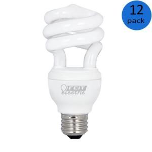 Feit Electric 60W Equivalent Soft White (2700K) Spiral Dimmbale CFL Light Bulb (12 Pack) BPESL15T/DIM/12