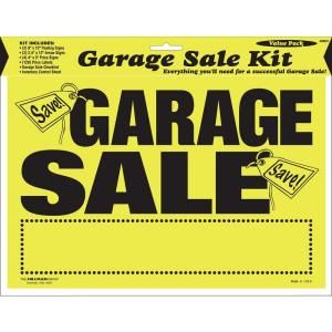 The Hillman Group 8 in. x 12 in. Garage Sale Sign Kit 848623