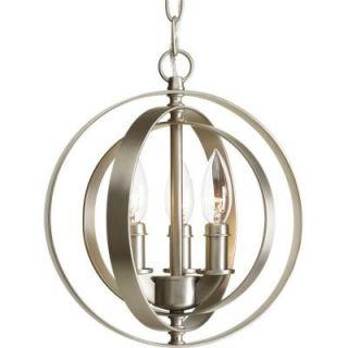 Thomasville Lighting Equinox Collection 3 Light Burnished Silver Pendant P5142 126