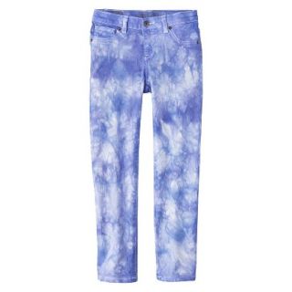 Girls Tye Dye Print Skinny Jean   Bright Blue 10