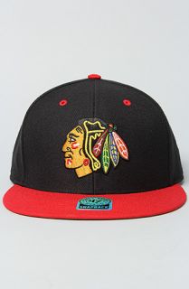 47 Brand Hats The Chicago Blackhawks Resurrection Snapback Hat in Black