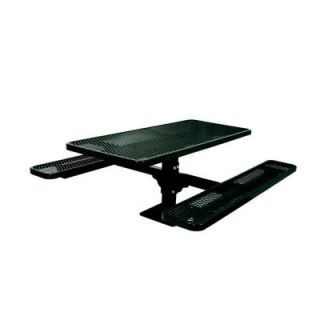 Ultra Play 6 ft. Diamond Black Commercial Park Surface Mount Rectangular Table PBK337SM V6BK