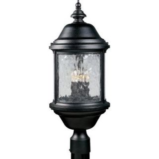 Progress Lighting Ashmore Collection Textured Black 3 light Post Lantern P5450 31