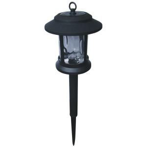 Hampton Bay Solar LED Pathway Light with Metal Top Plastic Cage and Glass Lens (9 Pack) GX 1933 MPG