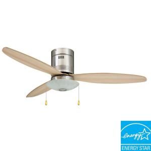 Yosemite Home Decor Royale 52 in. Hugger Brushed Nickel Ceiling Fan with Plywood Blades DISCONTINUED ROYALE BN