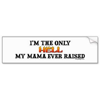 I'm the only Hell my moma ever raised Bumper Sticker