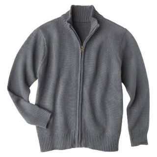 Cherokee Boys School Uniform Zippered Cardigan   Charcoal S