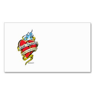 Suicide Prevention Tattoo Heart Business Card