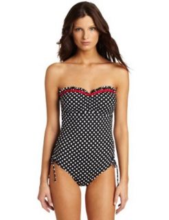 Kenneth Cole Reaction Women's French Twist Halter Mio One Piece, Black, Large at  Womens Clothing store