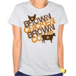 Brown Chicken Brown Cow   Vintage Orange T shirts