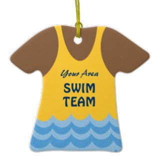 Color Change Swim Team Photo Christmas Ornaments